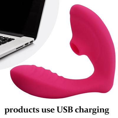 RoHS Vagina Sucking 118MM G Spot Vibrators 10 Speeds For Female