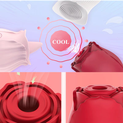 GSV-47 OEM Rechargeable Female Vibrator Sex Toy Hot Rose Shape Clit Cucker Sucking Toys