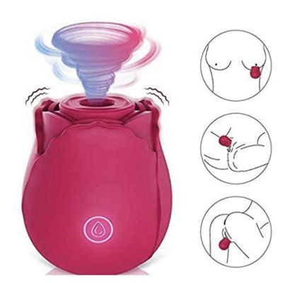 GSV-47 OEM Rechargeable Female Vibrator Sex Toy Hot Rose Shape Clit Cucker Sucking Toys