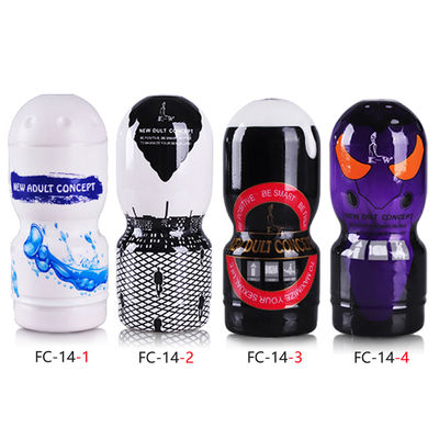 Non Toxic Masturbation Sex Toys Retractable Aircraft Cup Male Masturbator 4 Colors