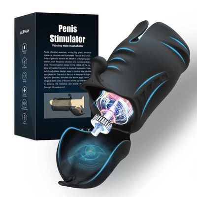 10 Modes Pennies Enlargement Pump Penis Delay Trainer Male Masturbator Vibrator