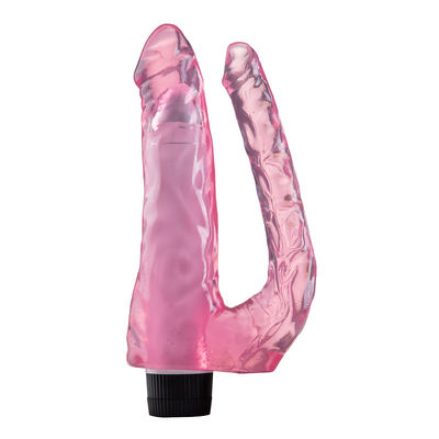 OEM TPE Female Sex Toys Vibrating Double Stepless Vibrator Dildo