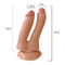 Female Masturbation Sex Toys Silicone Double Head Dildo With Suction Cup