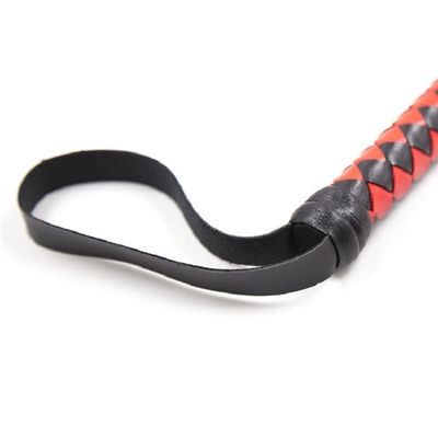 BDSM Restraint Sex Toys Bat Bull Whip With Braided Handle Leather Whip