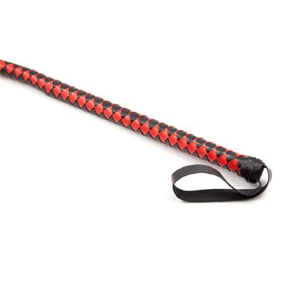 BDSM Restraint Sex Toys Bat Bull Whip With Braided Handle Leather Whip