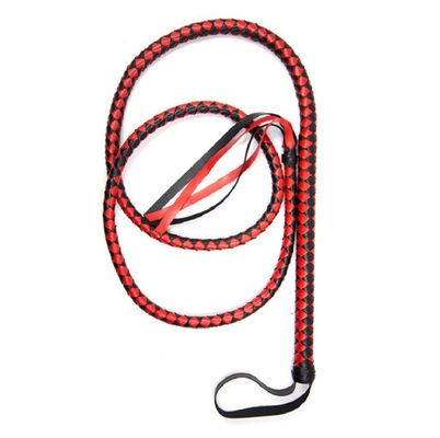 BDSM Restraint Sex Toys Bat Bull Whip With Braided Handle Leather Whip