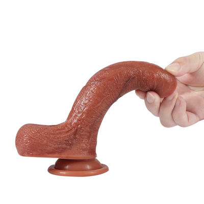 Soft Real Skin Huge Dildo With Suction Cup Artificial Dildo For Women