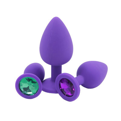 Couple Gay Anal Sex Toys Removable Jewel Decoration Butt Plug Prostate Massager