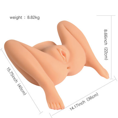 9KG Silicone Realistic Male Masturbator Big Ass 3D Sex Doll Double Channels