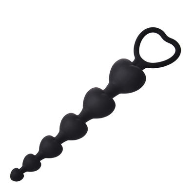 AP-12 Butt Plug Anal Sex Toys Heart Shaped Safe Silicone Material Purple Black Color