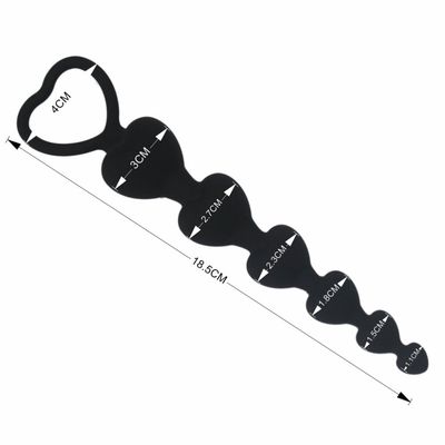 AP-12 Butt Plug Anal Sex Toys Heart Shaped Safe Silicone Material Purple Black Color