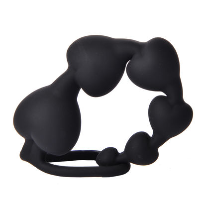 AP-12 Butt Plug Anal Sex Toys Heart Shaped Safe Silicone Material Purple Black Color