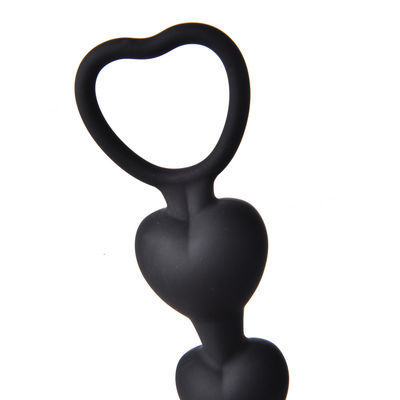 AP-12 Butt Plug Anal Sex Toys Heart Shaped Safe Silicone Material Purple Black Color