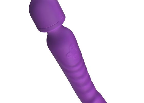 AV-14 Heating AV Wand Vibrator Sex Toy Waterproof Soft Dildo 7 Multi Speeds Purple