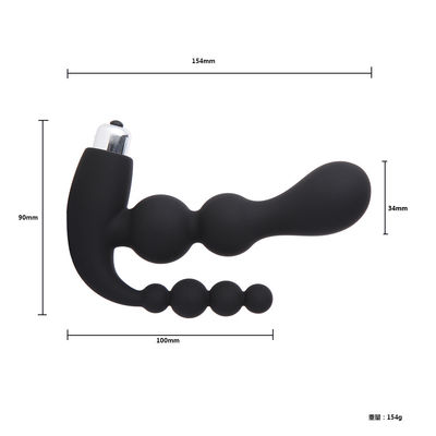 PM-11 10 Modes Silicone Masturbation Sex Toys Anal Prostate Massager Black Color