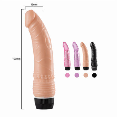 RD-16 Medical TPE Rubber Dildo Sex Toy Stepless Speeds Dildo Vibrator Adult Sex Toy