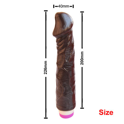 RD-08 Black Long Thin Vibrator Dildo Clitoris Power Motor Strapless Flexible G-Spot Sex Toys