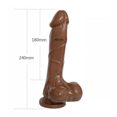 Odorless Realistic Dildo Sex Toy Strong Suction Cup Silicone For Women