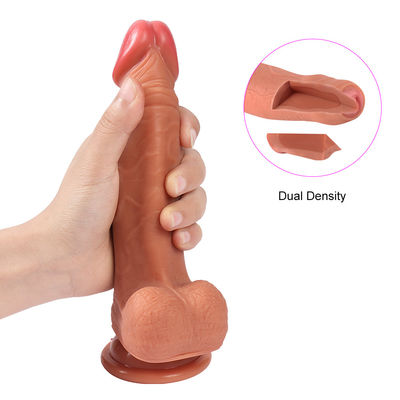 Flesh Color Dildo Sex Toy Realistic Rubber Penis Real Skin Dildo Waterproof