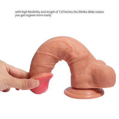 High Flexiablility Dildo Sex Toy 100% Safety Medical Silicone Lifelike Dildo