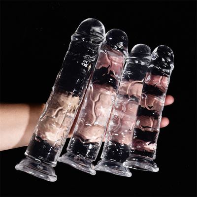 Realistic Jelly Dildo for Beginners 7 inch Crystal G-Spot Dildos Flexible Penis Cock with Suction Cup for Hand Free Play