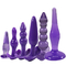 6 Pieces Combination Soft TPE Anal Beads Butt Plug Set Stimulator Anal Sex Toys for Male and Women