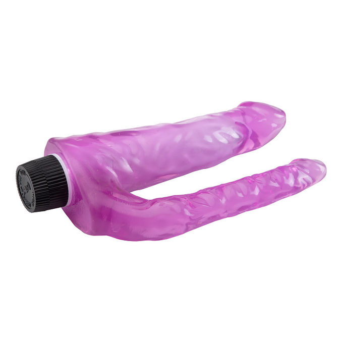OEM TPE Female Sex Toys Vibrating Double Stepless Vibrator Dildo 1
